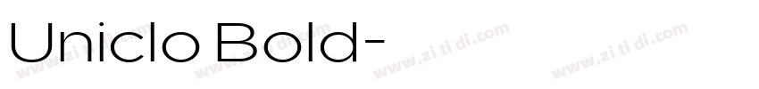 Uniclo Bold字体转换